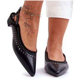 PG1 Leather Ballerinas With Studs Black Laroshe
