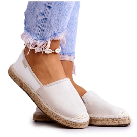 Women's Classic Espadrilles Big Star JJ274951 White and Gray grey