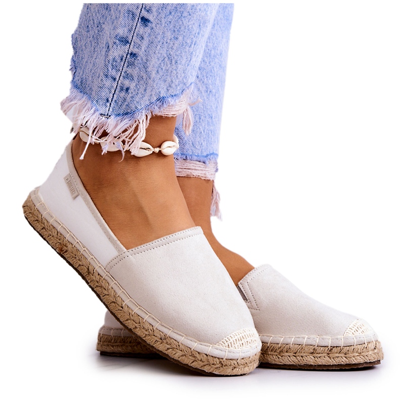 Women's Classic Espadrilles Big Star JJ274951 White-Gray grey