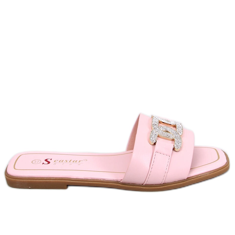Mille Pink cubic zirconia slides
