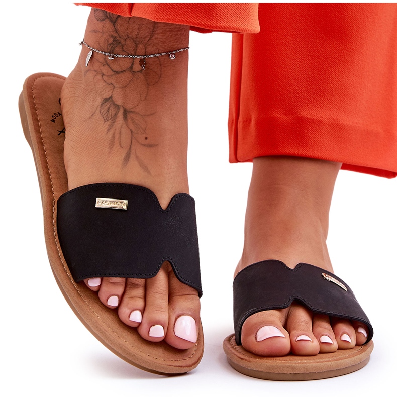 Women's Comfortable Flat Heels Black Coraline