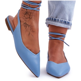 PG1 Women's Strappy Ballerinas Blue Lilly Ann PG1 Women's Strappy Ballerinas Blue Lilly Ann