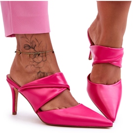 Leather Flip Flops Fuchsia Aveline pink