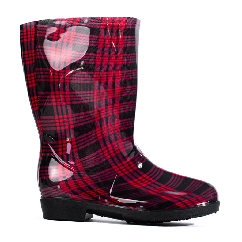 Tall red Shelovet plaid wellies Tall red Shelovet plaid wellies