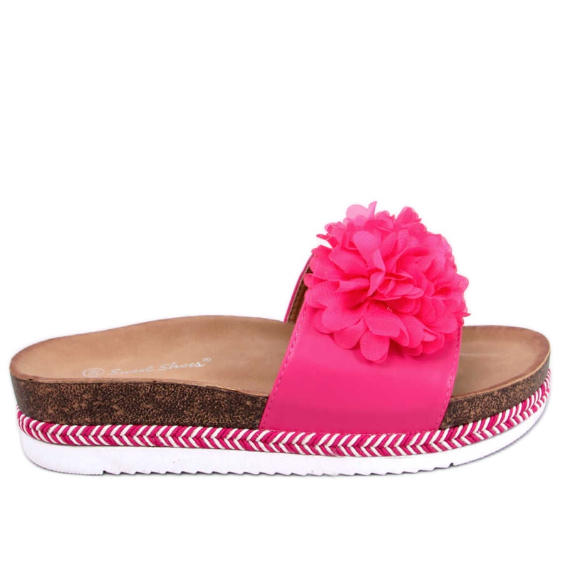 South Fuchsia Peach Flower Slippers pink