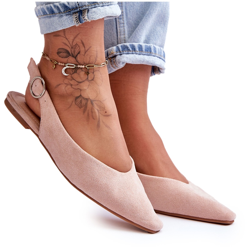 PS1 Kenra Women's Pink Suede Ballerinas PS1 Kenra Women's Pink Suede Ballerinas