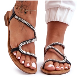 Women's Black Hayen Embellished Slip-on Sandals Women's Black Hayen Embellished Slip-on Sandals
