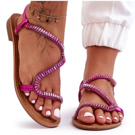 Hayen Women's Slip-on Sandals With Embellishments Pink