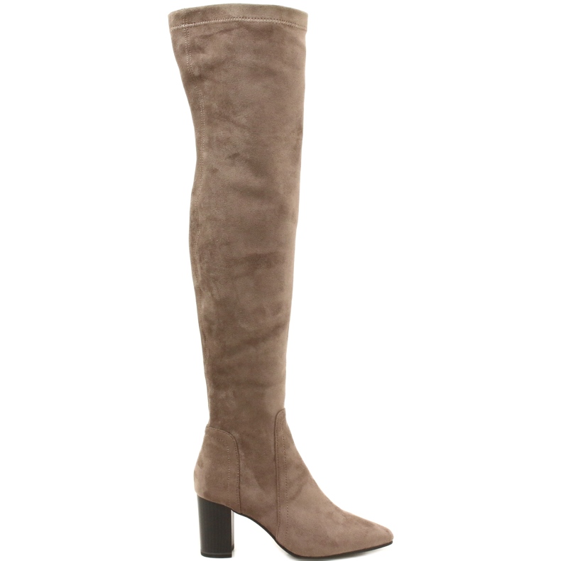Women's taupe stretch boots Caprice 9-25521-41 355 beige over-the-knee boots Women's taupe stretch boots Caprice 9-25521-41 355 beige over-the-knee boots