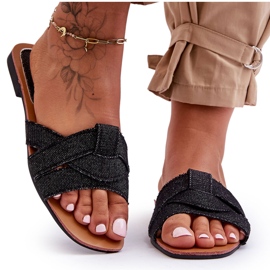 Women's Black Aversa Cloth Slippers Women's Black Aversa Cloth Slippers