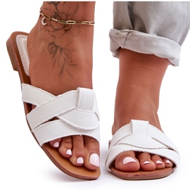 Women's Cloth Slippers White Aversa