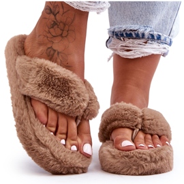 Women's Fur Slippers Slippers Brown Elma