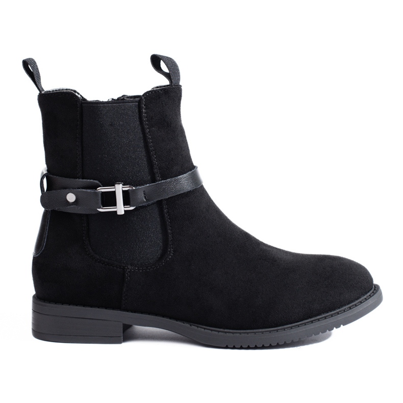 Black suede Chelsea boots from Shelovet