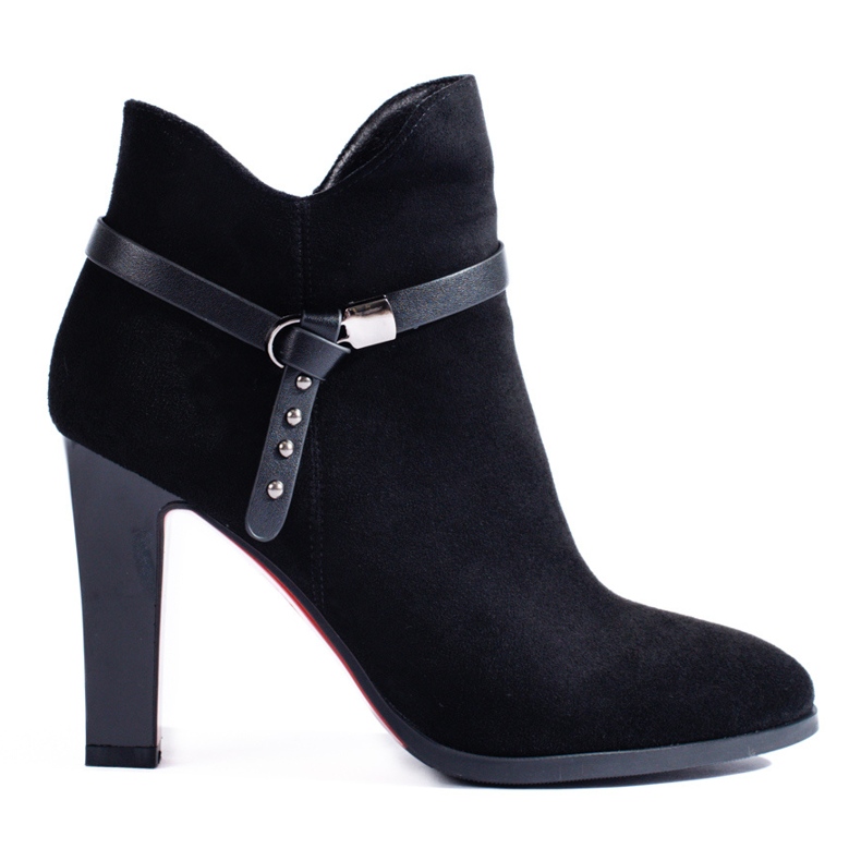 Shelovet suede heeled boots black
