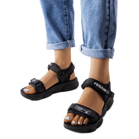 Black sport sandals from Sanjit
