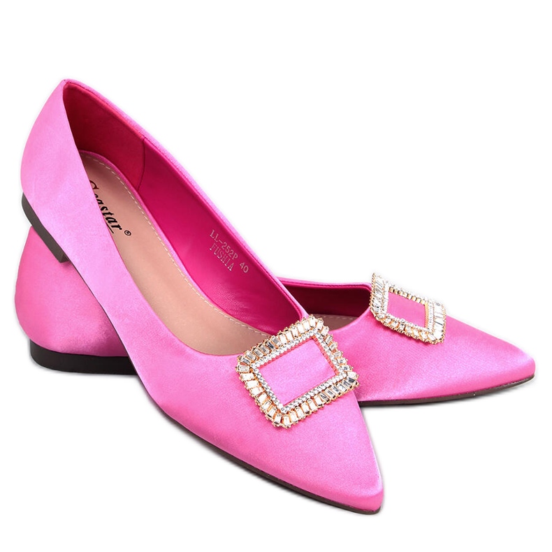 Elegant ballerinas with Lorella Fushia stones pink