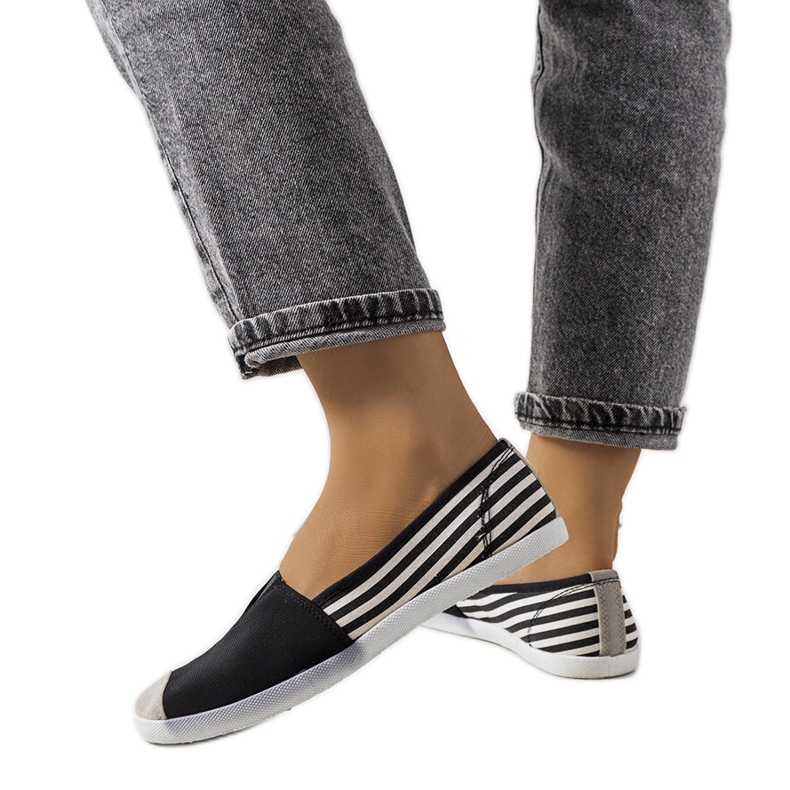 Black textile sneakers from Harlee