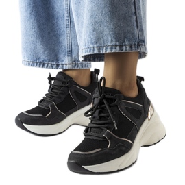 Black wedge sneakers from Echeverri