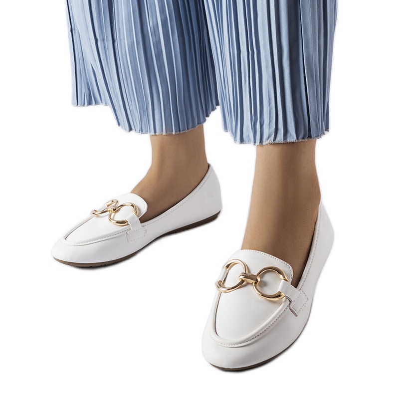 Women's white Couturier loafers