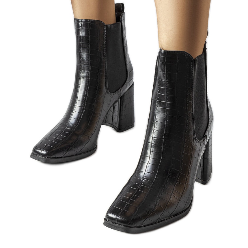 Bottines imitation croco sales