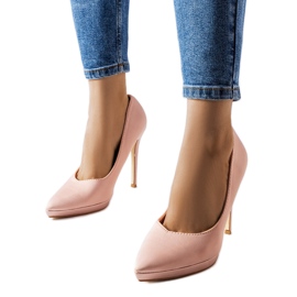 Inna Silje powder pink satin high heels Inna Silje powder pink satin high heels