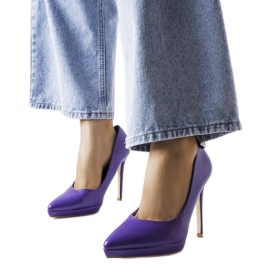 Kristin purple classic high heels