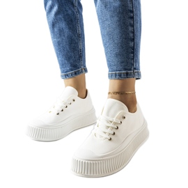 White sneakers with thick soles from Wallace