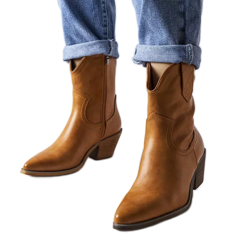 Brown cowboy boots L08-198 Camel