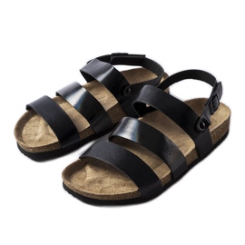 Black cork sandals from Lee Cooper