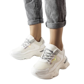 White sneakers decorated with glitter from Beatrice