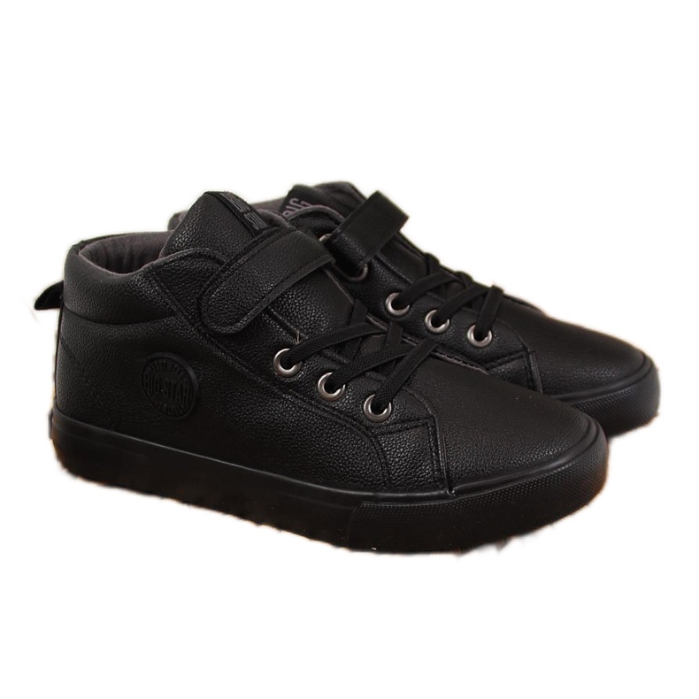 Black eco leather sneakers Big Star EE374001