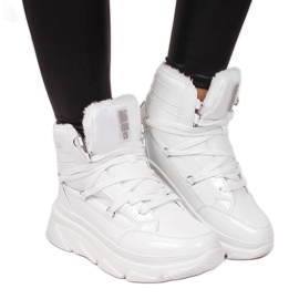 Women's snow boots on the platform white Big Star II274463