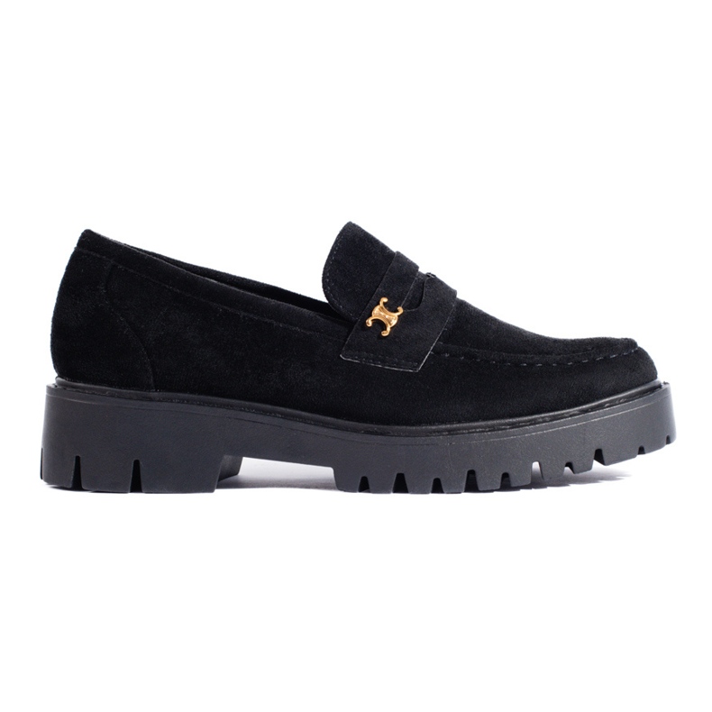 Classic black suede women's Shelovet shoes
