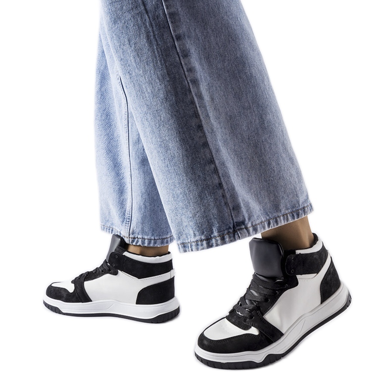 Elizabeth black high top sneakers