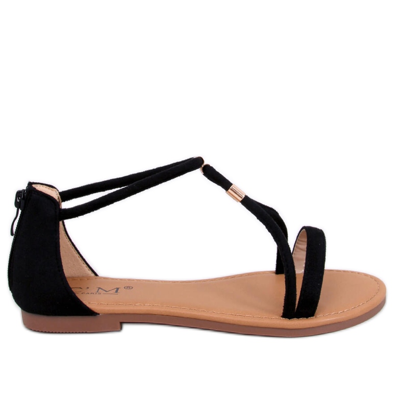 Leehom Black suede sandals for women Leehom Black suede sandals for women