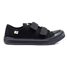 SHELOVET Black children's sneakers with 3F Velcro