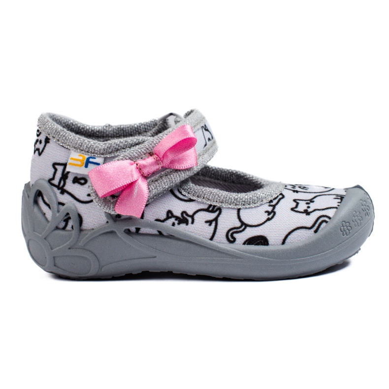 SHELOVET Gray slippers for girls with velcro 3F cats grey SHELOVET Gray slippers for girls with velcro 3F cats grey