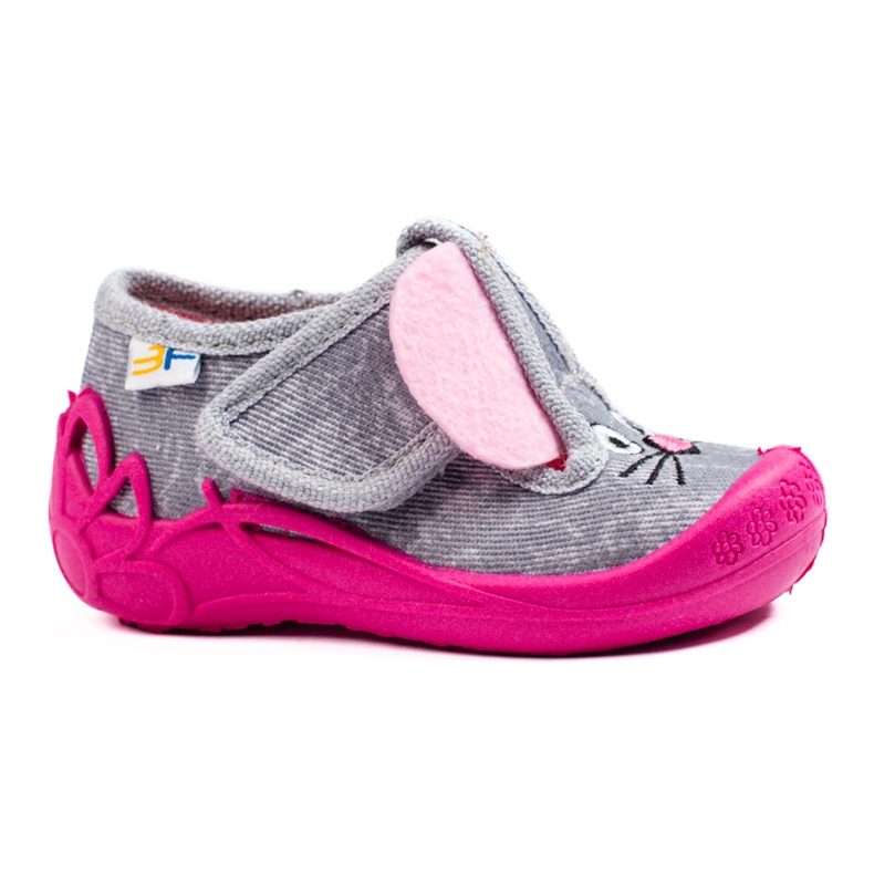SHELOVET Velcro slippers for girls 3F mouse pink