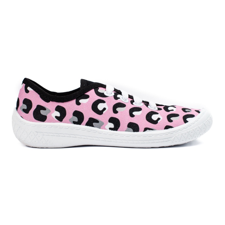 SHELOVET Children's slip-on sneakers in a pink 3F leopard pattern