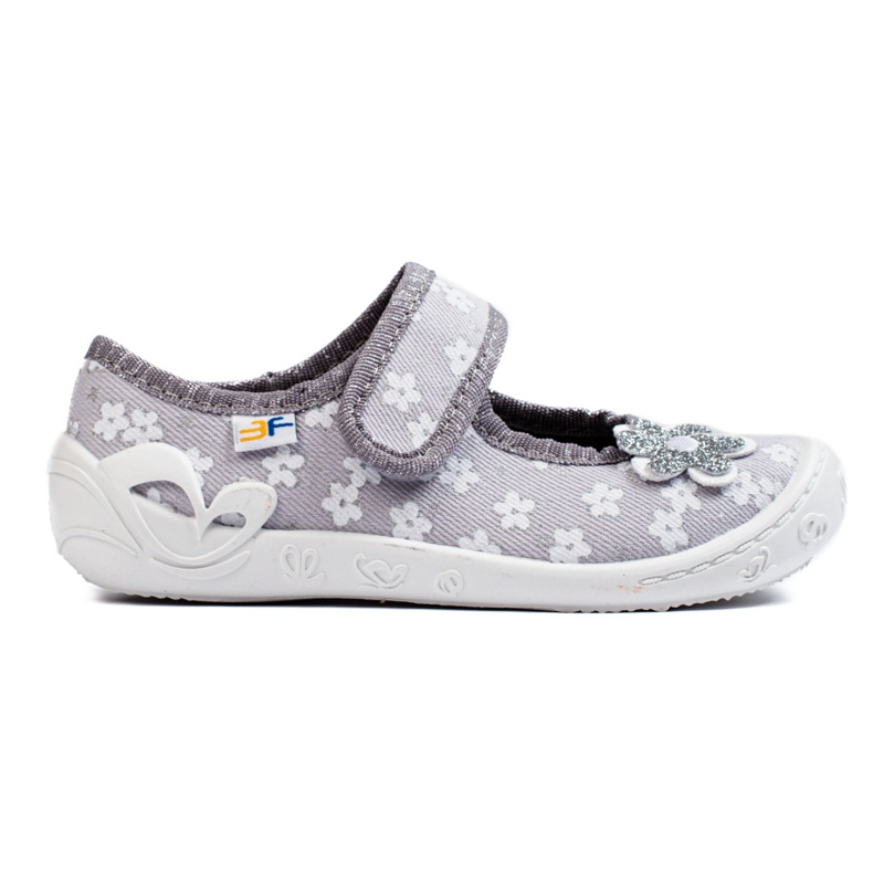 SHELOVET Gray flower slippers for girls 3F grey