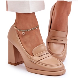 PS1 Fashionable Pumps On Beige Florence PS1 Fashionable Pumps On Beige Florence