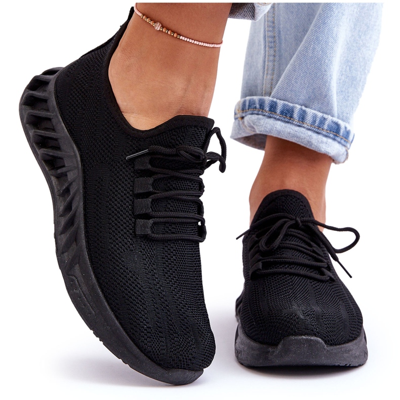 PG1 Women's Slip-on Textile Sneakers Black Venett