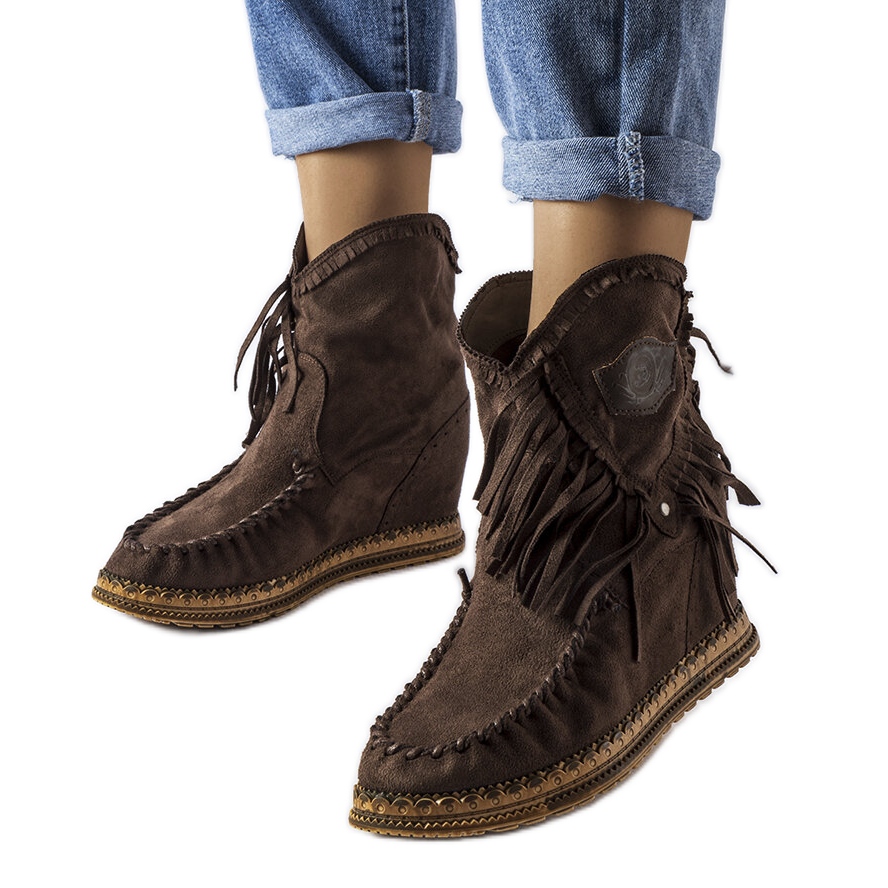 Wedge sales boots ebay