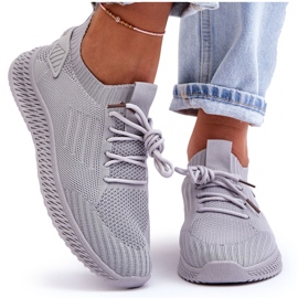 PG1 Women's Slip-on Textile Trainers Gray Zauna grey