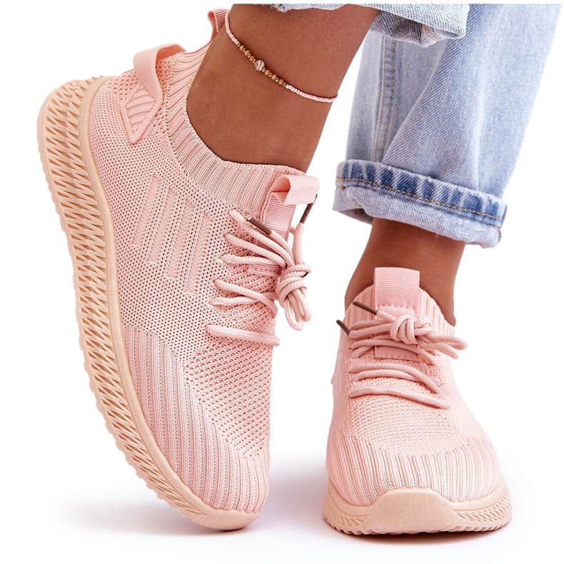 PG1 Women's Slip-on Textile Trainers Pink Zauna