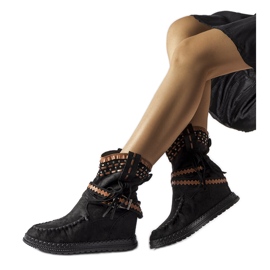 Inna Black wedge boots from Beausoleil Inna Black wedge boots from Beausoleil