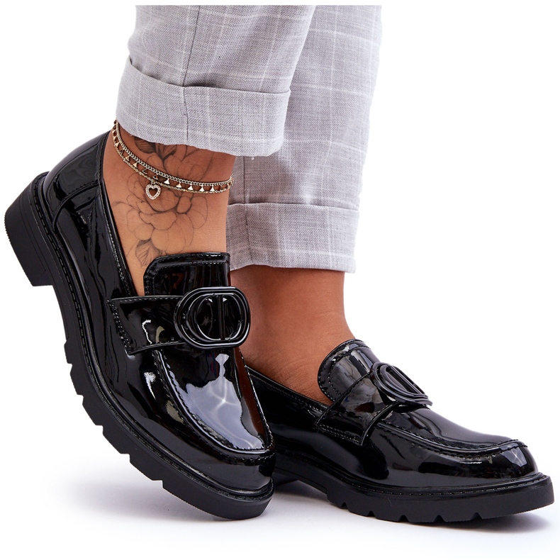 PG1 Lacquered Platform Loafers Black Jarren PG1 Lacquered Platform Loafers Black Jarren