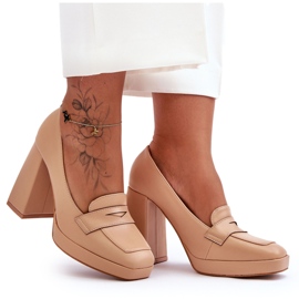 Nude Alisa High Heel Leather Pumps beige Nude Alisa High Heel Leather Pumps beige