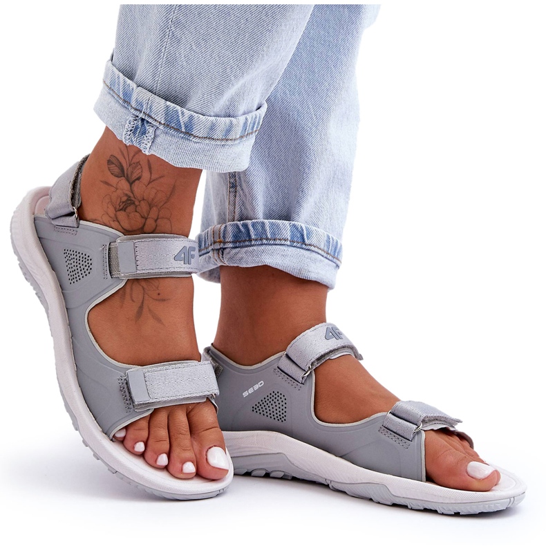 Women's Sport Sandals 4F 4FSS23FSANF016-27S Gray grey