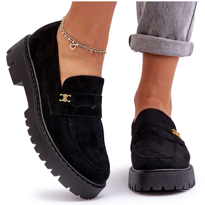 PS1 Suede Loafers With Black Esperta Decoration